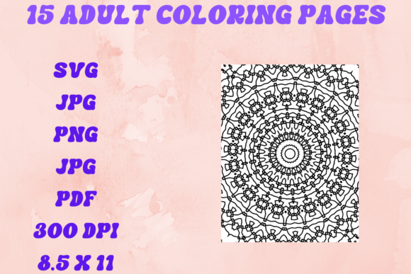 15 Mandala Coloring Page Bundle