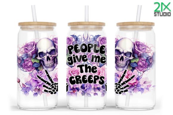 16oz Libbey Glass Can Halloween