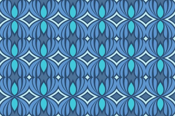 Blue Abstract Pattern Tribal