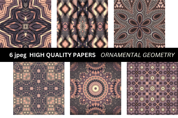 Brown Geometric Digital Papers Set: A Versatile Design Resource
