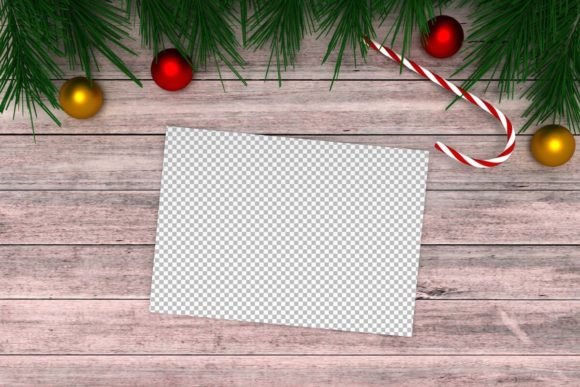 Christmas Letter Mockup PNG