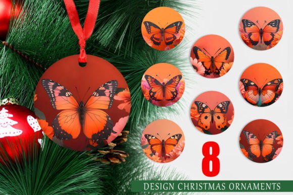 Christmas Ornament Butterfly on Spring