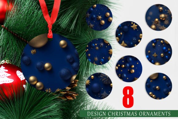 Christmas Ornament Dark Blue with Ornam: A Versatile and Elegant Design for Holiday Decor