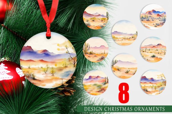 Christmas Ornament Desert Landscape: A Unique Design for Creative Workflows