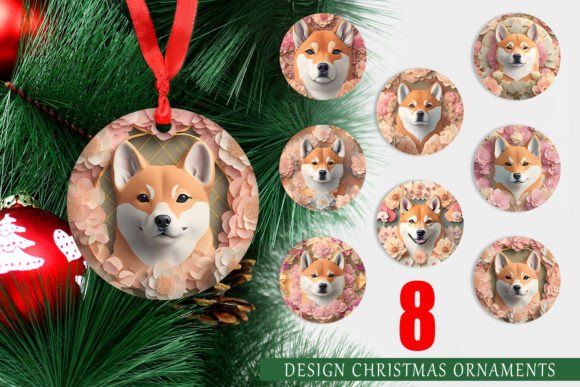 Christmas Ornament Dog Chiba