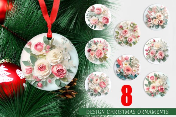Christmas Ornament Floral Bouquet