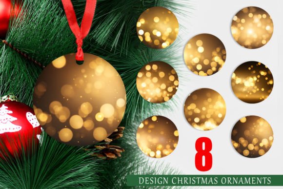 Christmas Ornament Gold Bokeh Background: A Creative and Practical Design for Holiday Decor