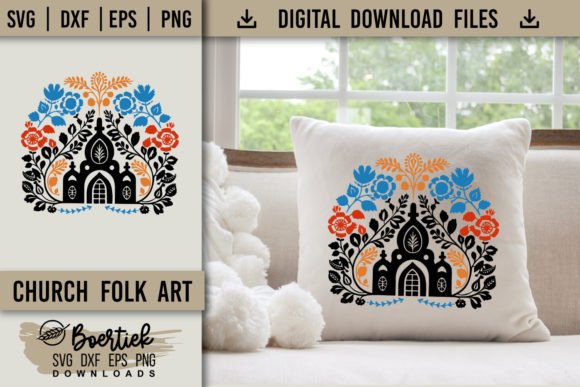 Church Folk Art, SVG File