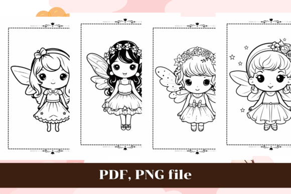 Cute Angel Kawaii Coloring Pages 5, KDP