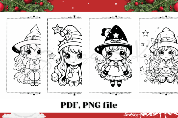 Cute Christmas Witch Coloring Pages, KDP: A Versatile Creative Resource