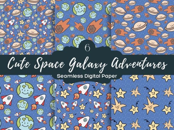 Cute Space Galaxy Adventures Patterns: A Cosmic Journey for Your Creative Projects