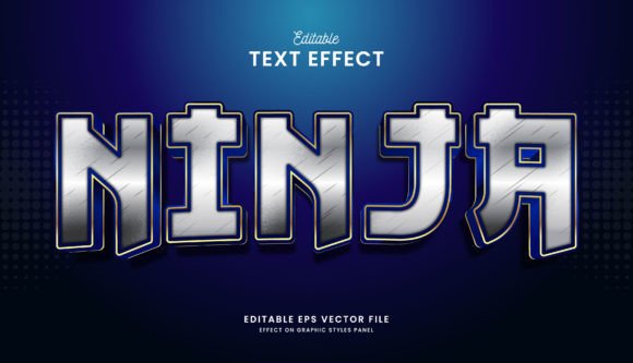 Editable Blue Ninja Text Effect for Creative Projects