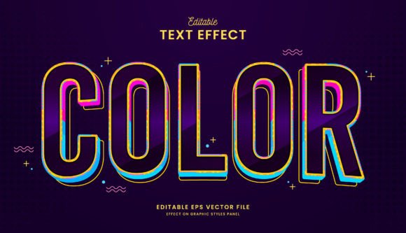 Editable Memphis Text Effect for Creative Projects