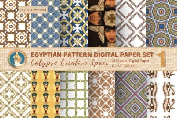 Egyptian Digital Paper Set: A Designer’s Gateway to Ancient Artistry