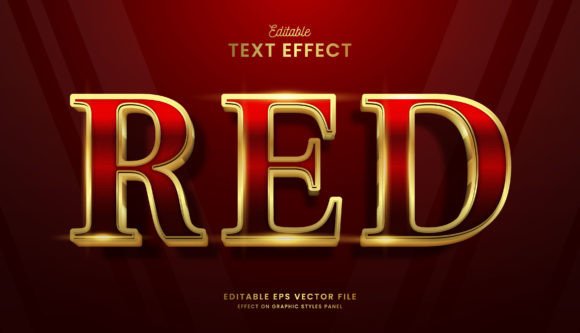 Elegant Red Editable Text Effect: A Versatile Design Tool for Creative Projects