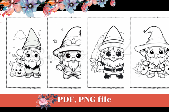 Halloween Gnome Coloring Pages 2, KDP: A Creative and Versatile Digital Resource