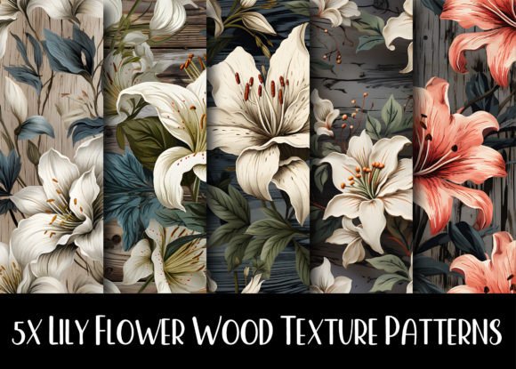 Lily Flower Wood Texture Patterns: A Perfect Fusion of Nature and Design