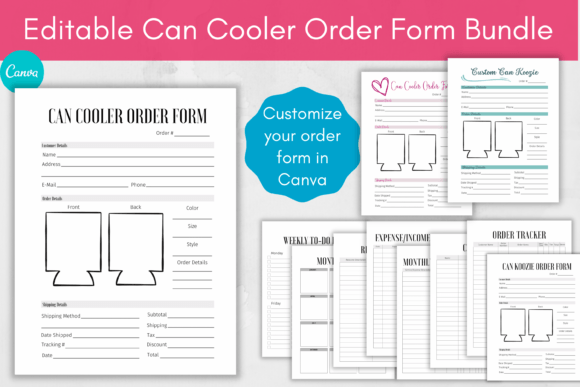 Maximize Your Business Efficiency with the Editable Can Cooler Order Form Bundle