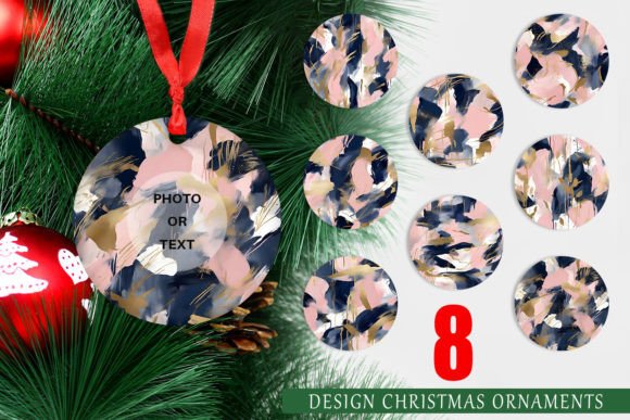 Ornament Contemporary Pink and Blue: A Modern Twist on Holiday Decor