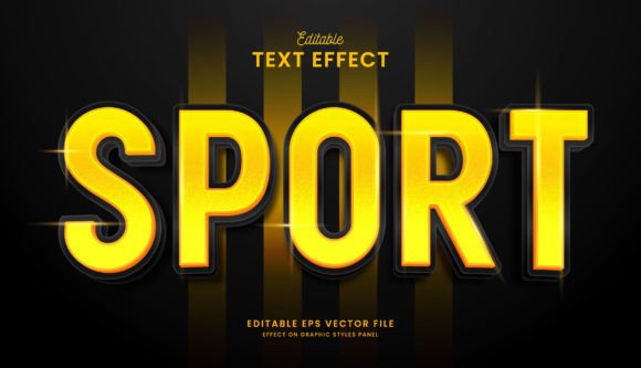 Sporty Yellow and Black Text Effect: A Versatile Design Solution