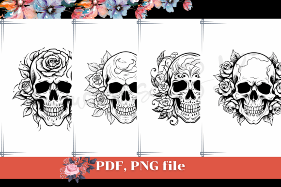 Sugar Skull Coloring Pages 3: A Halloween Creative Resource