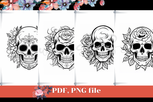 Sugar Skull Coloring Pages 4, Halloween: A Versatile Creative Resource